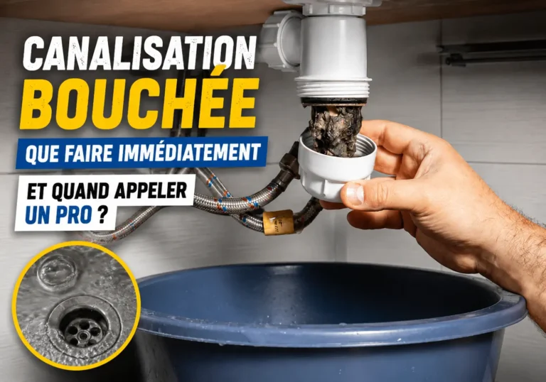 Canalisation bouchée : que faire immédiatement et quand appeler un pro ?