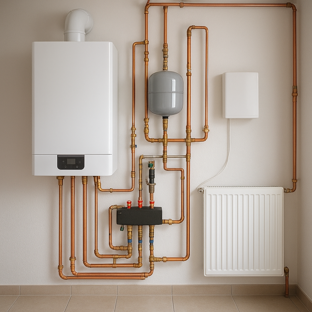 Pompe à chaleur, poêle à granulés ou chaudière : quel chauffage choisir ? 20 Chaudière moderne installée dans un local technique