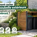 enclos bois poubelles jardin exterieur