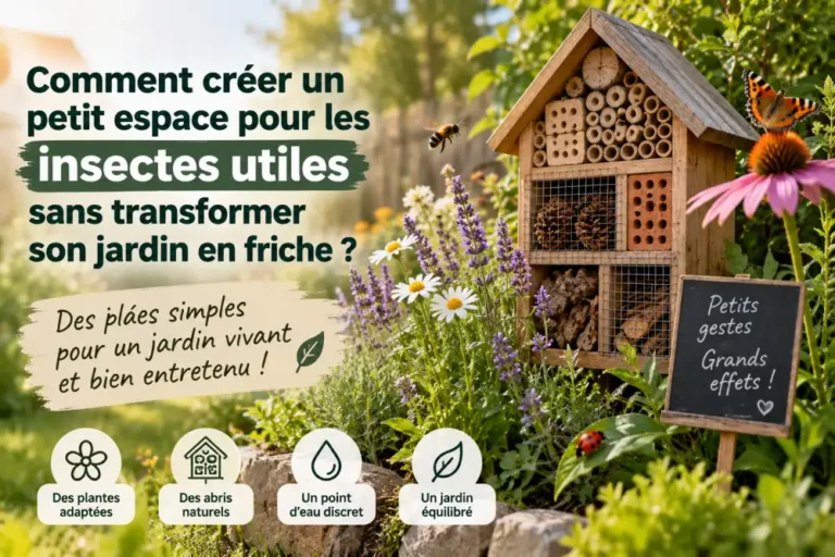 Comment créer un petit espace pour les insectes utiles sans transformer son jardin en friche ?
