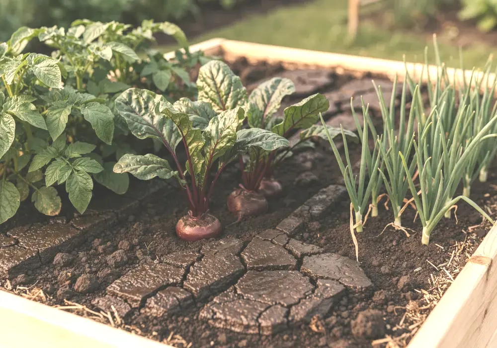 lit potager surleve argileux pommes