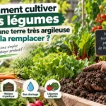 mains dans terre argileuse potager