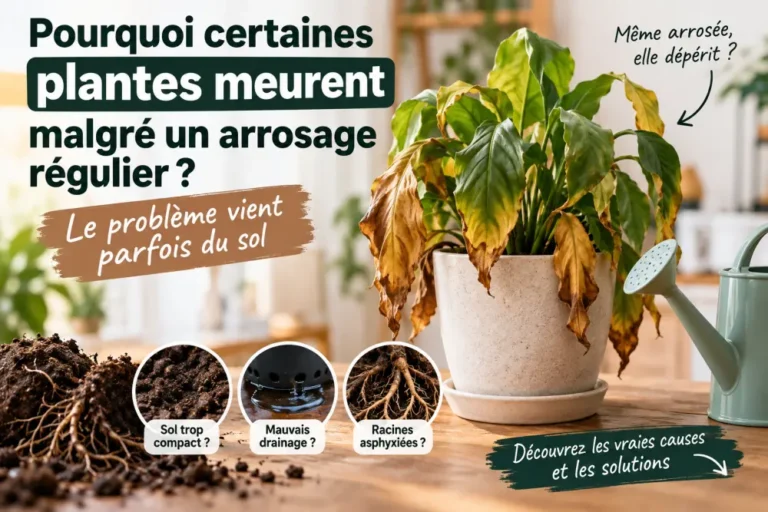 Pourquoi certaines plantes meurent malgré un arrosage régulier ? Le problème vient parfois du sol